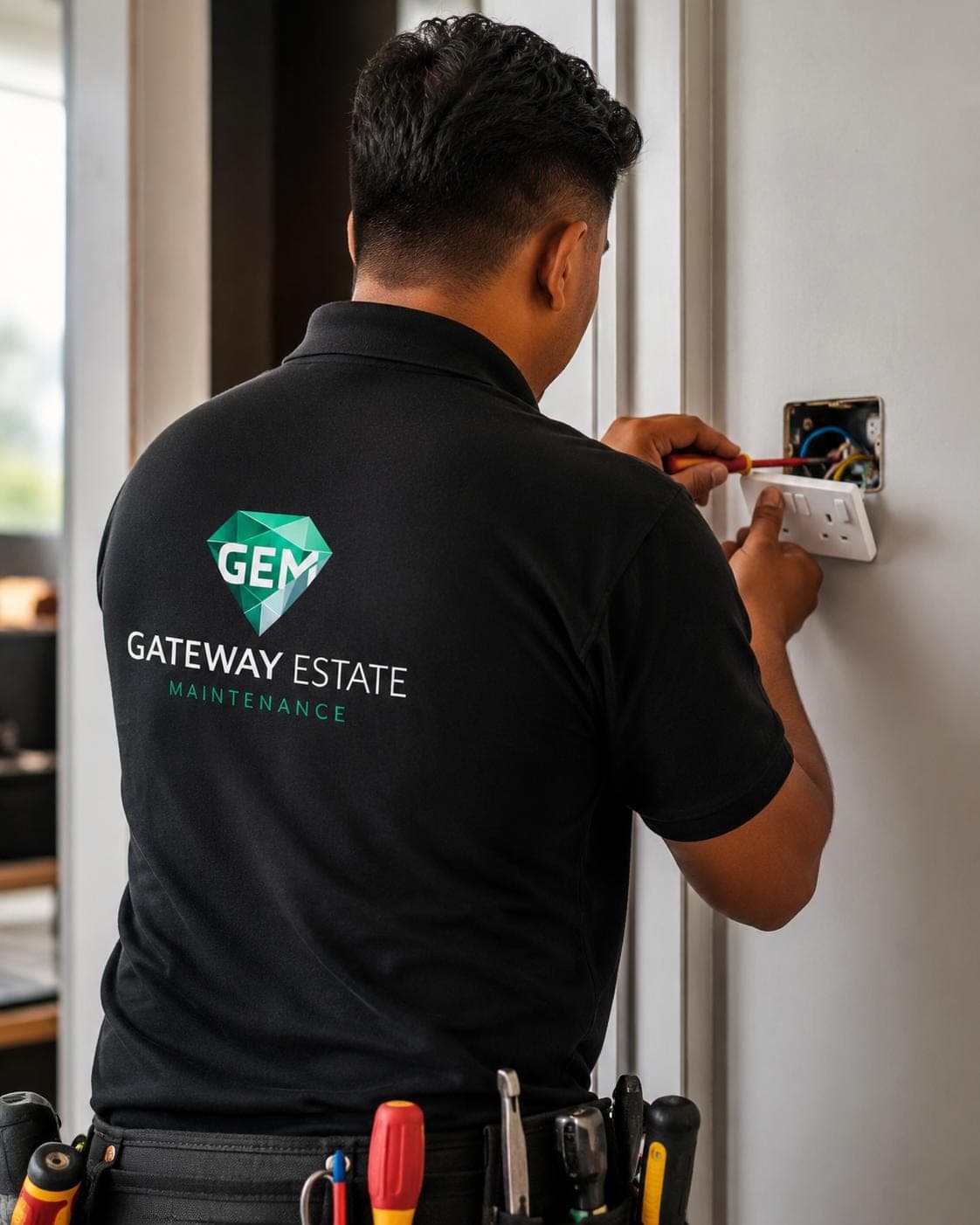 Electrics: GEM operative at work on a London property