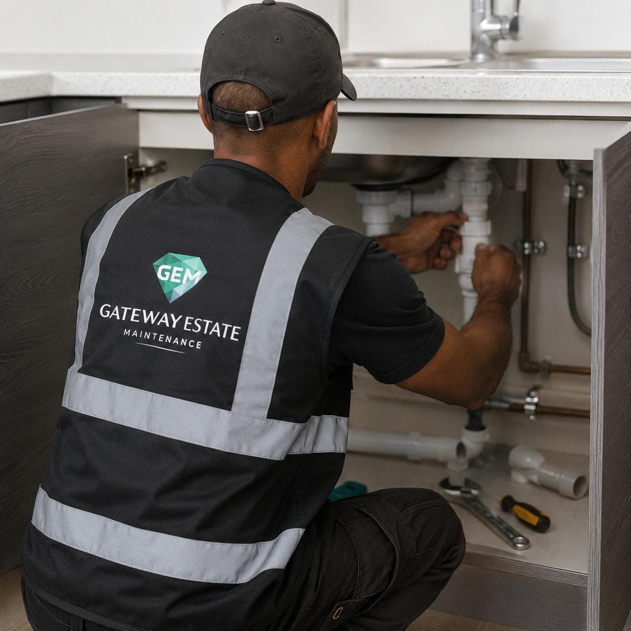 Plumbing: GEM operative at work on a London property